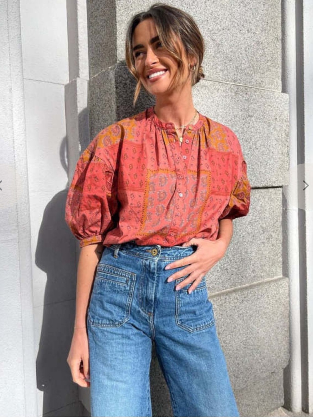 SESSUN ARTISTE BLOUSE - ROSSA LLANGO XS
